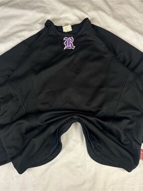 Majestic Black Men’s Performance Jersey with Purple Logo